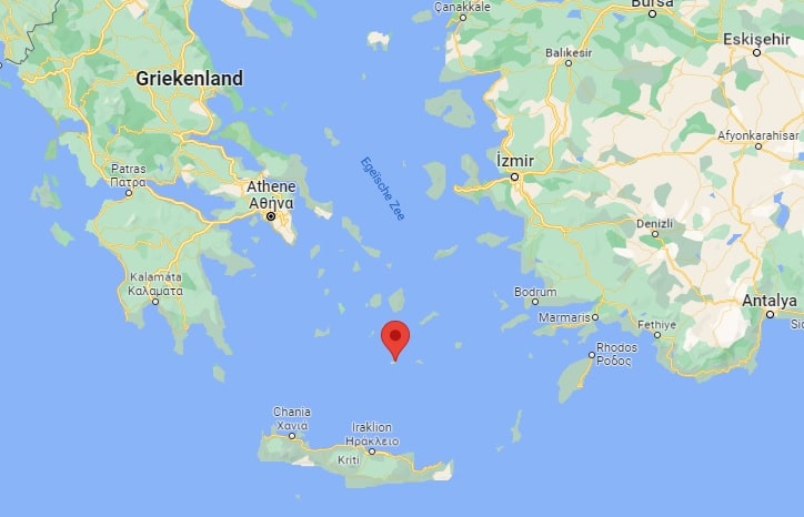 Waar ligt Santorini
