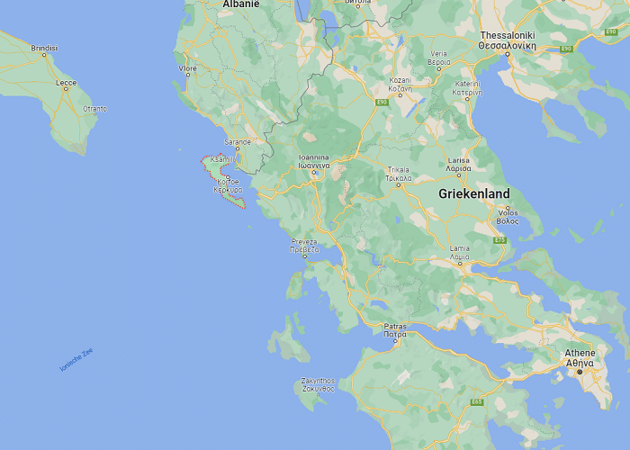 Kaart Corfu - Waar ligt Corfu